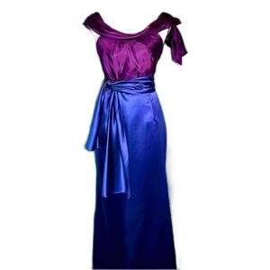 Vera Wang Silk Bridesmaid Prom Dress Gown Sz M/L